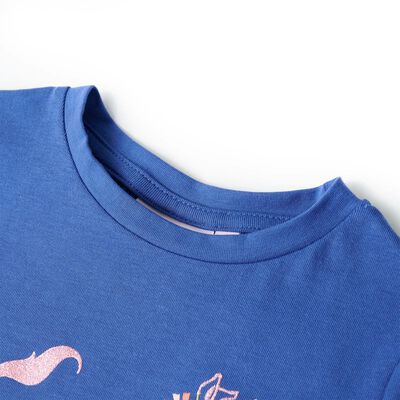 T-shirt pour enfants bleu cobalt 116