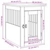 vidaXL Meuble pour cage &agrave; chien en ch&ecirc;ne noir 62 x 45 x 59 cm Bois d'ing&eacute;nierie