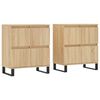 vidaXL Buffets 2 pcs ch&ecirc;ne sonoma bois d'ing&eacute;nierie
