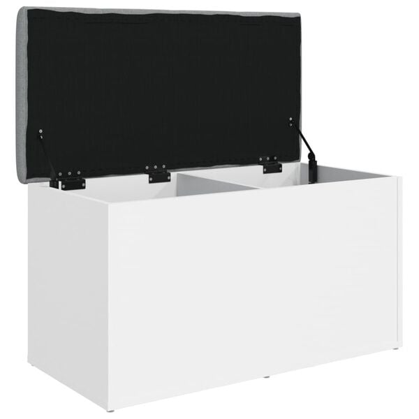 vidaXL Banc de rangement Blanc 82x42x45 cm Bois d'ingénierie