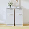 vidaXL Buffets 2 pcs blanc 30x30x70 cm bois d'ing&eacute;nierie