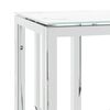 vidaXL Table console argent&eacute; 70x30x70 cm acier inoxydable et verre