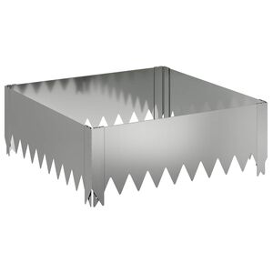 vidaXL Bordure de Pelouse 60 x 60 x 20 cm Acier Argent&eacute;
