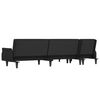 vidaXL Canapé-lit en forme de L noir 271x140x70 cm velours