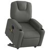 vidaXL Fauteuil inclinable de massage &eacute;lectrique Gris fonc&eacute; Tissu