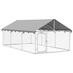 vidaXL Chenil ext&eacute;rieur avec toit 400x200x150 cm