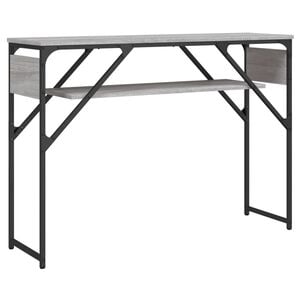 vidaXL Table console avec &eacute;tag&egrave;re sonoma gris 105x30x75 cm