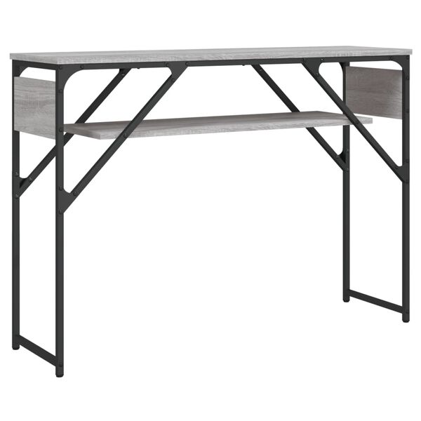 vidaXL Table console avec &eacute;tag&egrave;re sonoma gris 105x30x75 cm