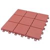 vidaXL Carreaux de terrasse 10 pcs Rouge 30,5x30,5 cm Plastique