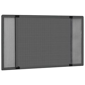 vidaXL Moustiquaire extensible pour fen&ecirc;tres Anthracite (75-143)x50 cm