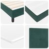 vidaXL Lit &agrave; ressorts avec matelas Vert fonc&eacute; 140 x 200 cm Velours