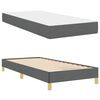 vidaXL Lit &agrave; ressorts avec matelas Gris fonc&eacute; 90 x 200 cm tissu