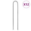 vidaXL Piquets de tente 12 pcs en forme de U 30cm &Oslash;7mm acier galvanis&eacute;