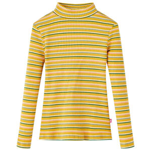 T-shirt enfants manches longues faux col roul&eacute; ocre 104