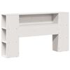 vidaXL Lit biblioth&egrave;que sans matelas blanc 150x200 cm bois pin massif