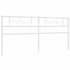 vidaXL T&ecirc;te de lit de remplacement m&eacute;tal blanc 200 cm