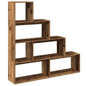 vidaXL &Eacute;tag&egrave;re s&eacute;paratrice de pi&egrave;ce &agrave; 4 niveaux vieux bois