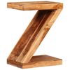 vidaXL Table d'appoint Forme de Z Bois massif