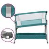 vidaXL Lit pour b&eacute;b&eacute; avec matelas Vert Tissu de lin