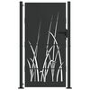 vidaXL Porte de Jardin Noir 110 x 205 cm Acier peint par poudre
