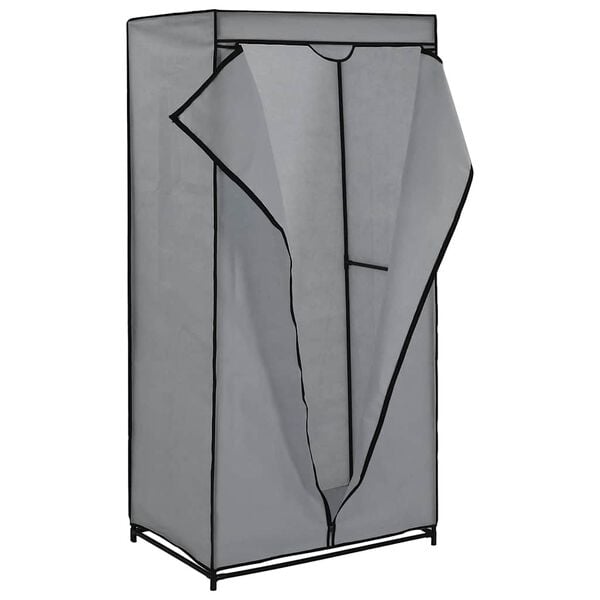 vidaXL 2 pcs Garde-robes Gris 75x50x160 cm