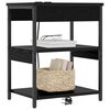 vidaXL Cabinet de chevet Ch&ecirc;ne noir 41 x 31 x 51 cm Bois d'ing&eacute;nierie