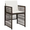 vidaXL Chaises de jardin avec coussins lot de 4 marron r&eacute;sine tress&eacute;e