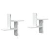 vidaXL &Eacute;tag&egrave;res murales 2 pcs blanc 38x12x38 cm bois d'ing&eacute;nierie