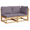vidaXL Salon de jardin avec coussins 5 pcs Bois d'acacia solide
