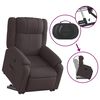 vidaXL Fauteuil inclinable marron fonc&eacute; tissu