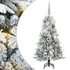 vidaXL Sapin de No&euml;l Artificiel &agrave; Branches Articul&eacute;es Vert et blanc