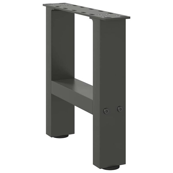 vidaXL Pieds de table basse Anthracite 2 pièces 30 x (30-31) cm Acier
