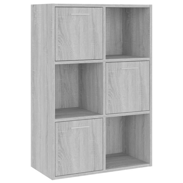 vidaXL Armoire de rangement Sonoma gris 60x29,5x90 cm