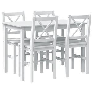 vidaXL Ensemble de salle &agrave; manger 5 pcs Blanc
