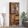vidaXL Haut Armoire avec tiroir 2 pcs Bois Ancien Bois d'ing&eacute;nierie
