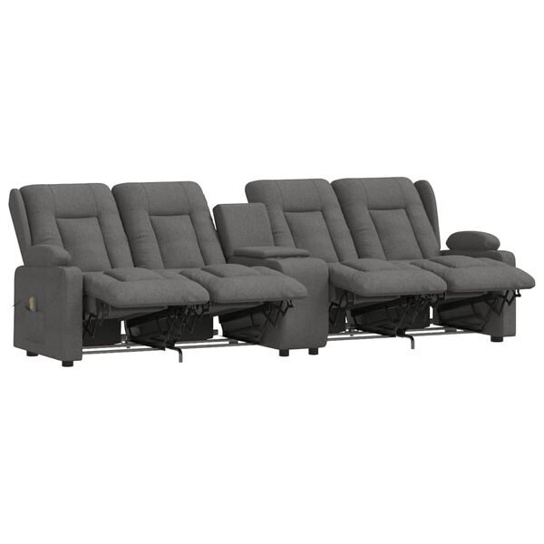 vidaXL Fauteuil de massage inclinable avec porte-gobelets 4 places