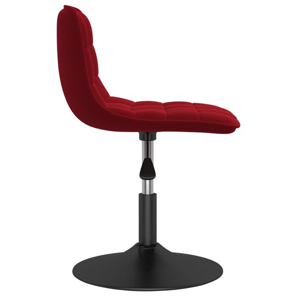 vidaXL Chaises &agrave; manger pivotantes lot de 4 rouge bordeaux velours