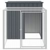 vidaXL Cage &agrave; poulets avec enclos Anthracite 110 x 201 x 110 cm Acier galvanis&eacute;