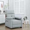 vidaXL Fauteuil de massage inclinable Gris clair Tissu