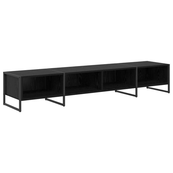vidaXL Meuble TV Ch&ecirc;ne noir 170,5 x 36 x 30,5 cm Bois d'ing&eacute;nierie
