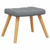 vidaXL Chaise à bascule avec tabouret Gris clair Tissu