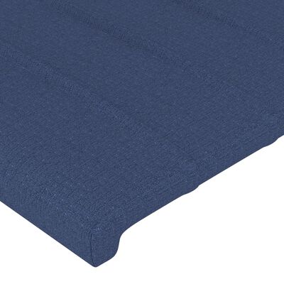 vidaXL Tête de lit avec oreilles Bleu 183x16x78/88 cm Tissu