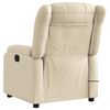 vidaXL Fauteuil de massage inclinable Cr&egrave;me Tissu