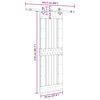 vidaXL Porte coulissante et kit de quincaillerie 70x210 cm pin massif