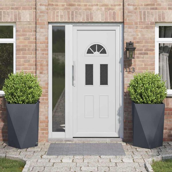 vidaXL Jardini&egrave;re 2 pcs Anthracite 50 x 50 x 75 cm Acier