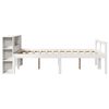 vidaXL Lit bibliothèque sans matelas blanc 135x190 cm bois pin massif