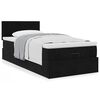 vidaXL Cadre de lit ottoman avec matelas noir 90x190 cm velours