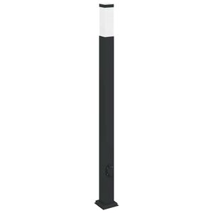 vidaXL Borne lumineuse avec sortie 110 cm Noir IP44