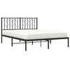 vidaXL Cadre de lit métal sans matelas avec tête de lit noir 135x190cm