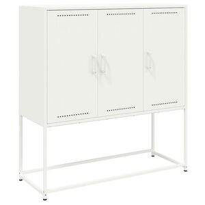 vidaXL Buffet haut blanc 100,5x39x107 cm acier